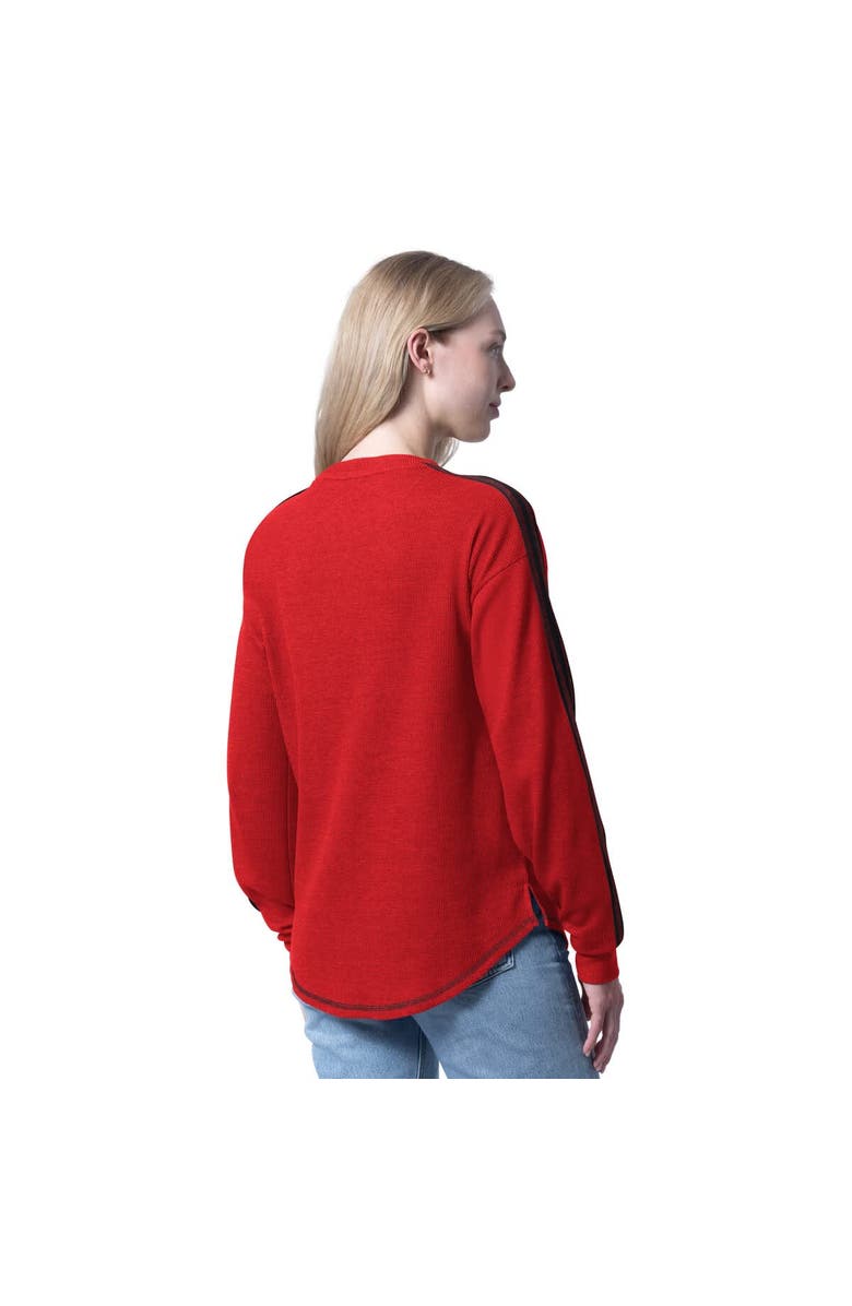 G-III 4HER BY CARL BANKS Women's G-III 4Her by Carl Banks  Red Detroit Red Wings Advantage Thermal Long-Sleeve Tri-Blend T-Shirt, Alternate, color, Red