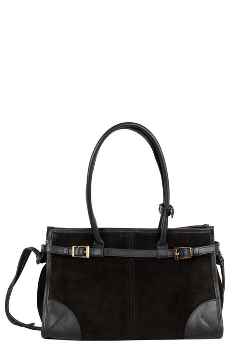 Leather & Suede Tote Bag