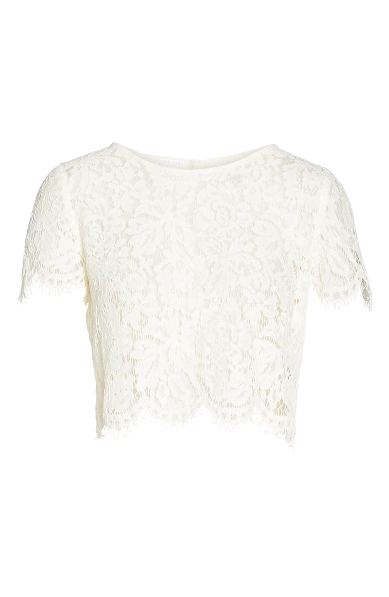Jenny Yoo Kenzie Lace Crop Top, Alternate, color, 