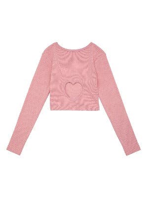 Theme Sloane Long Sleeve Heart Cut Out Ribbed Top | Nordstrom