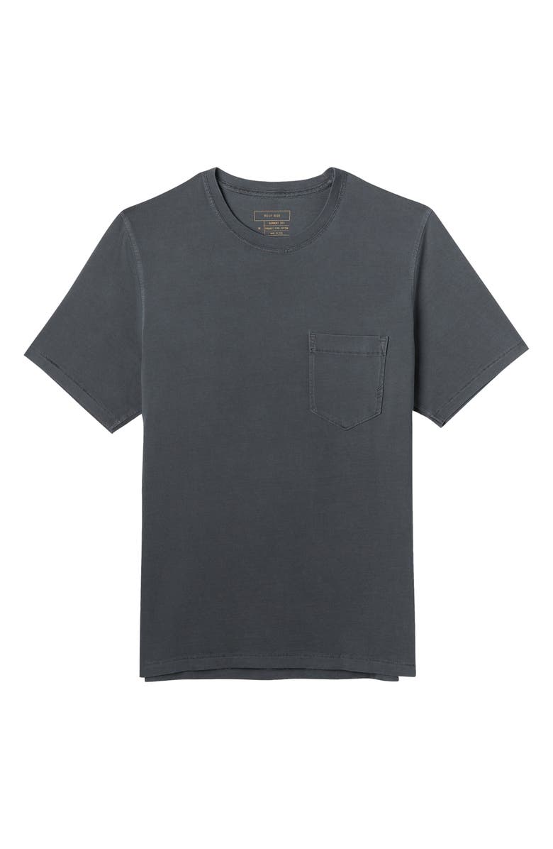 Billy Reid Washed Organic Cotton Pocket T-Shirt, Alternate, color, Black