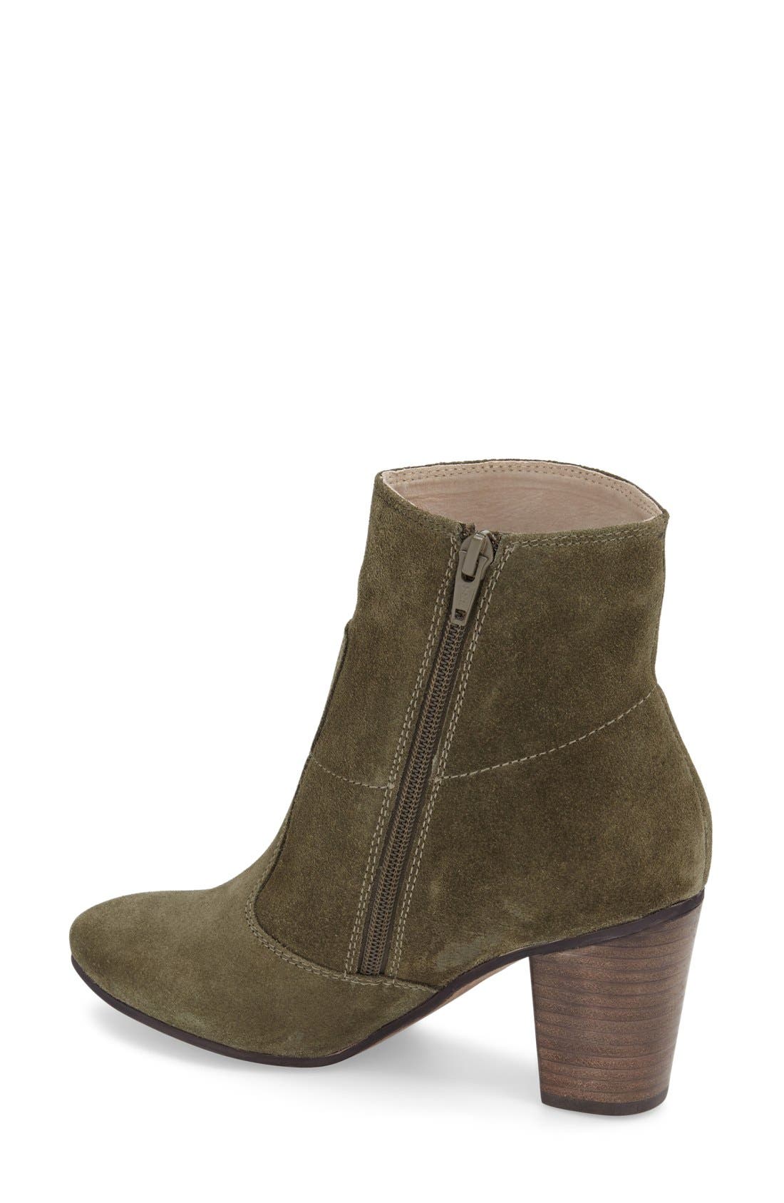 'Peridot' Bootie (Women), Alternate, color, OLIVE SUEDE