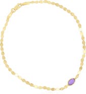 The Lovery Fine Jewelry Amethyst Disco Chain Bracelet