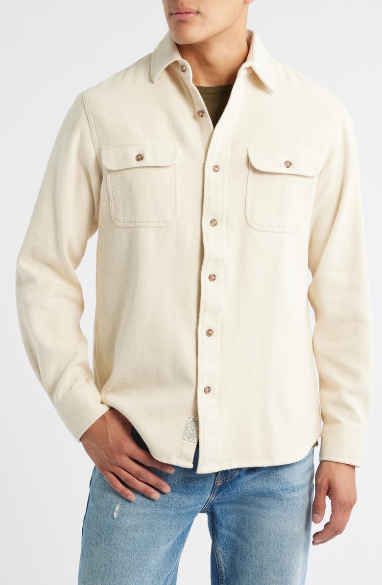 Schott NYC Flannel Work Shirt, Alternate, color, Oatmeal