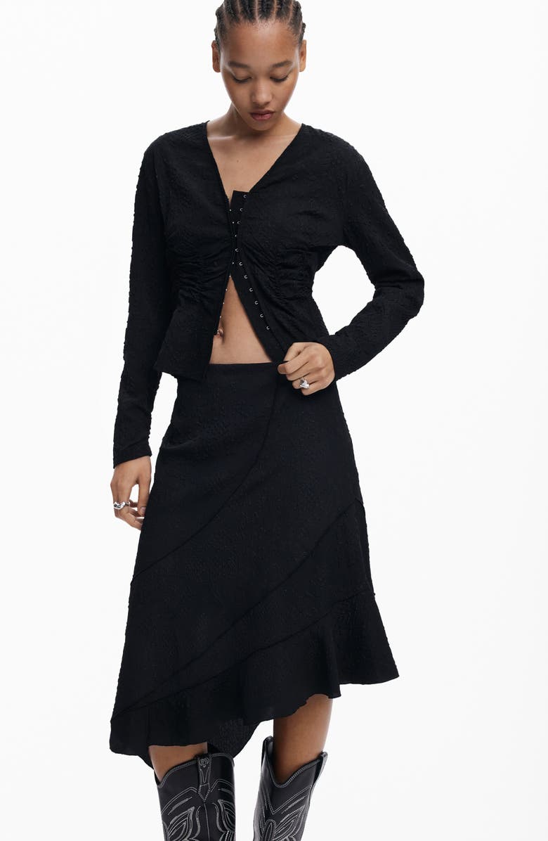 Desigual Asymmetric Skirt, Alternate, color,