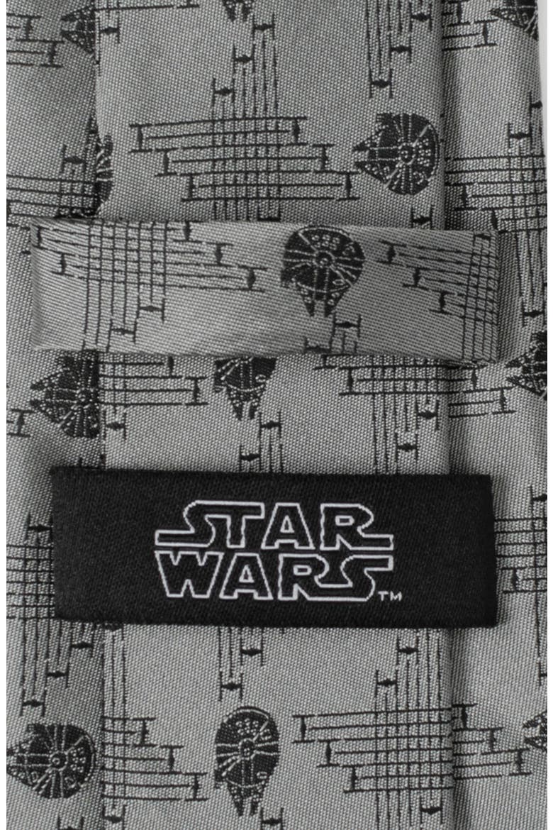 x Star Wars™ Millennium Falcon Silk Blend Tie, Alternate, color, GRAY
