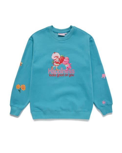 Samii Ryan Happiness Looks Good Crewneck In Blue
