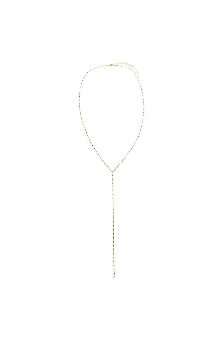 BY ADINA EDEN Turquoise Enamel Beaded Chain Lariat, Alternate, color, Turquoise