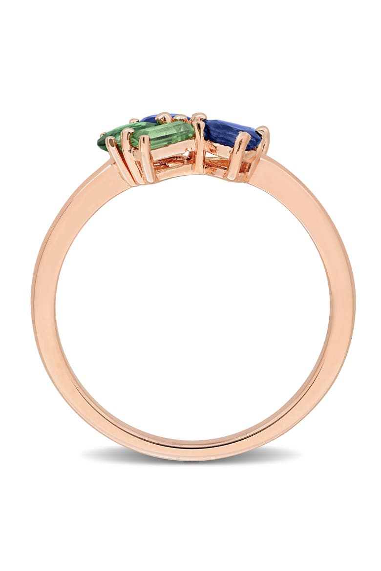 Green & Blue Sapphire Cluster Ring, Alternate, color, Sapphire