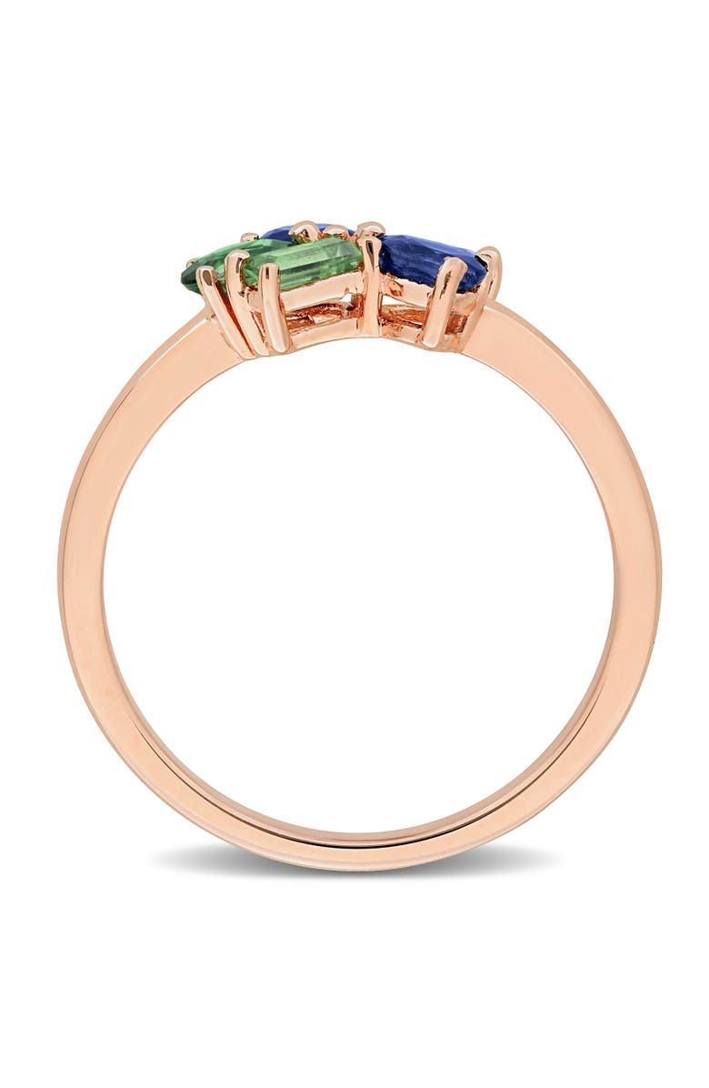 Julianna B. Green & Blue Sapphire Cluster Ring, Alternate, color, Sapphire
