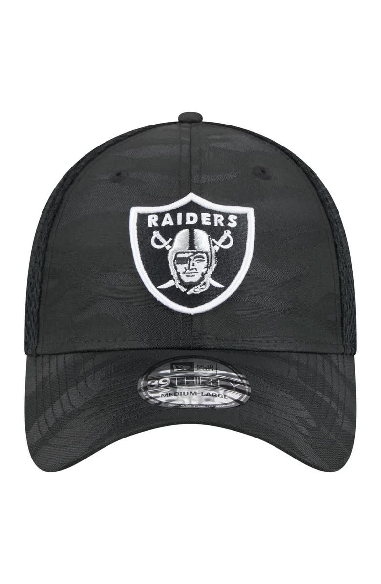 New Era Men's New Era Black Las Vegas Raiders Active Camo 39THIRTY Flex Hat, Alternate, color, 