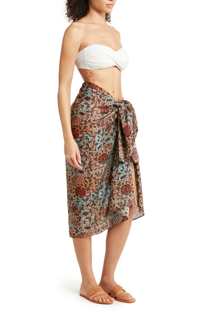 Ulla Johnson Paz Batik Print Cover-Up Pareo, Alternate, color, 