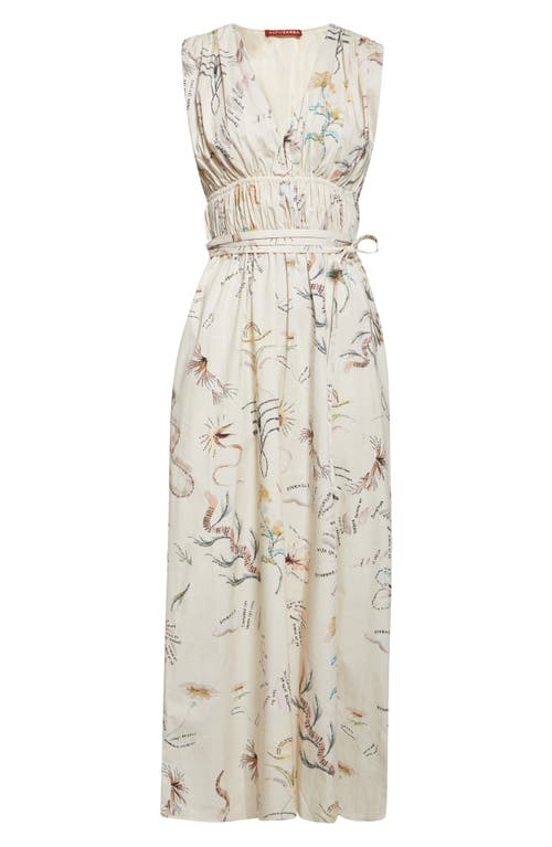 Altuzarra Fie Figurative Tattoo Print Midi Dress