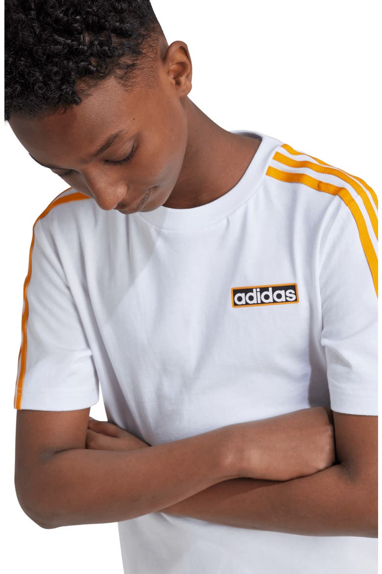 Kids' Logo Cotton Graphic T-Shirt, Alternate, color, WHITE/ ORANGE