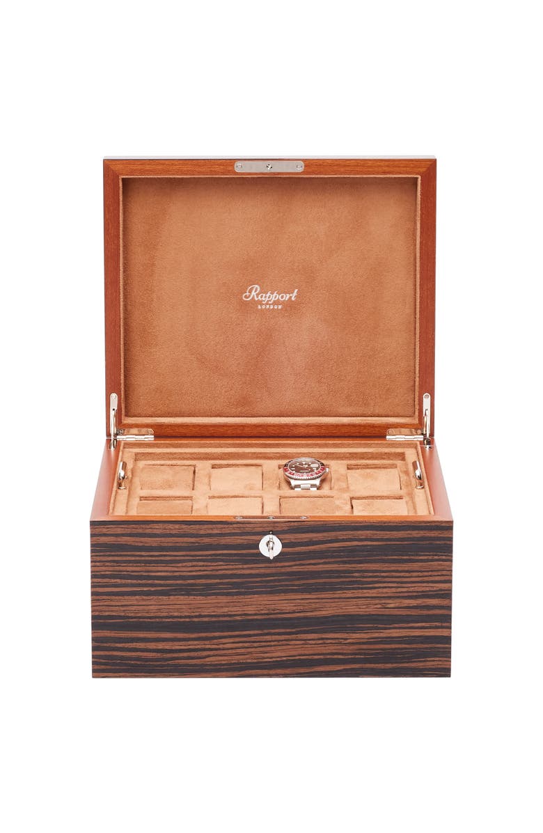 Rapport London HERITAGE SIXTEEN WATCH BOX, Main, color, Macassar