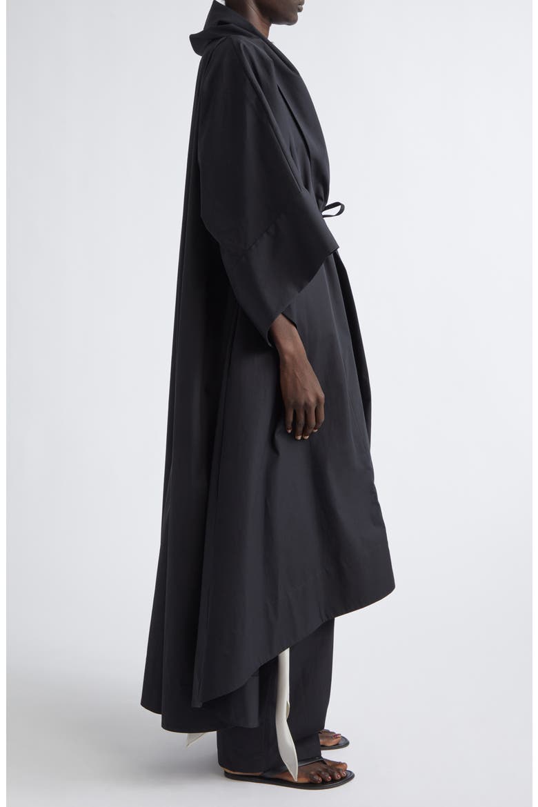 Hugo Starched Cotton Poplin Summer Cloak, Alternate, color, BLACK
