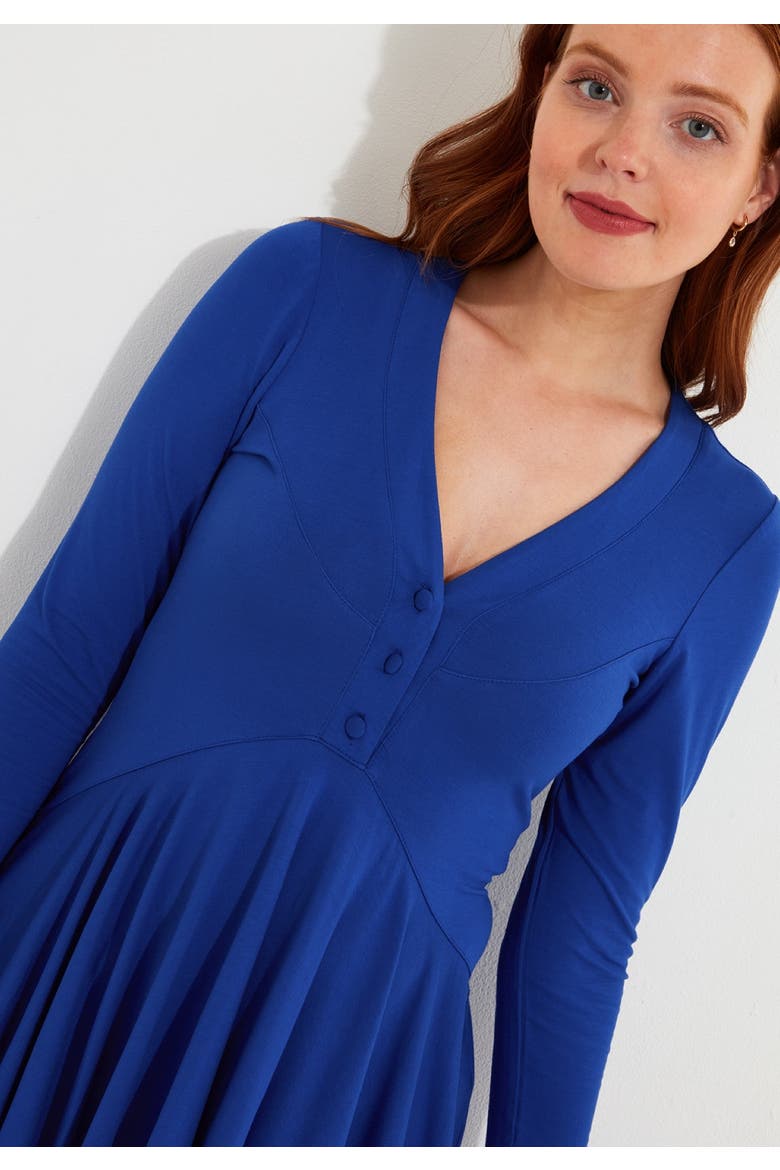 Stretch Knit Babydoll Tunic, Alternate, color, DARK SAPPHIRE