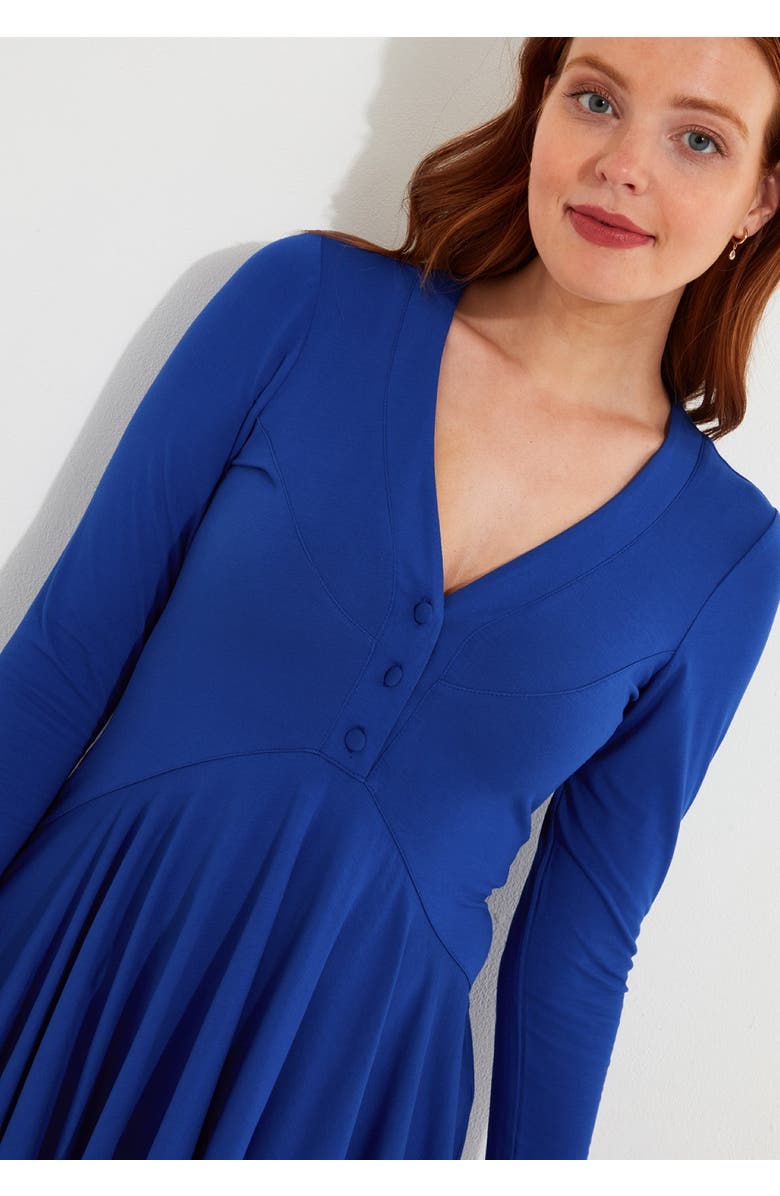 Joe Browns Stretch Knit Babydoll Tunic, Alternate, color, Dark Sapphire