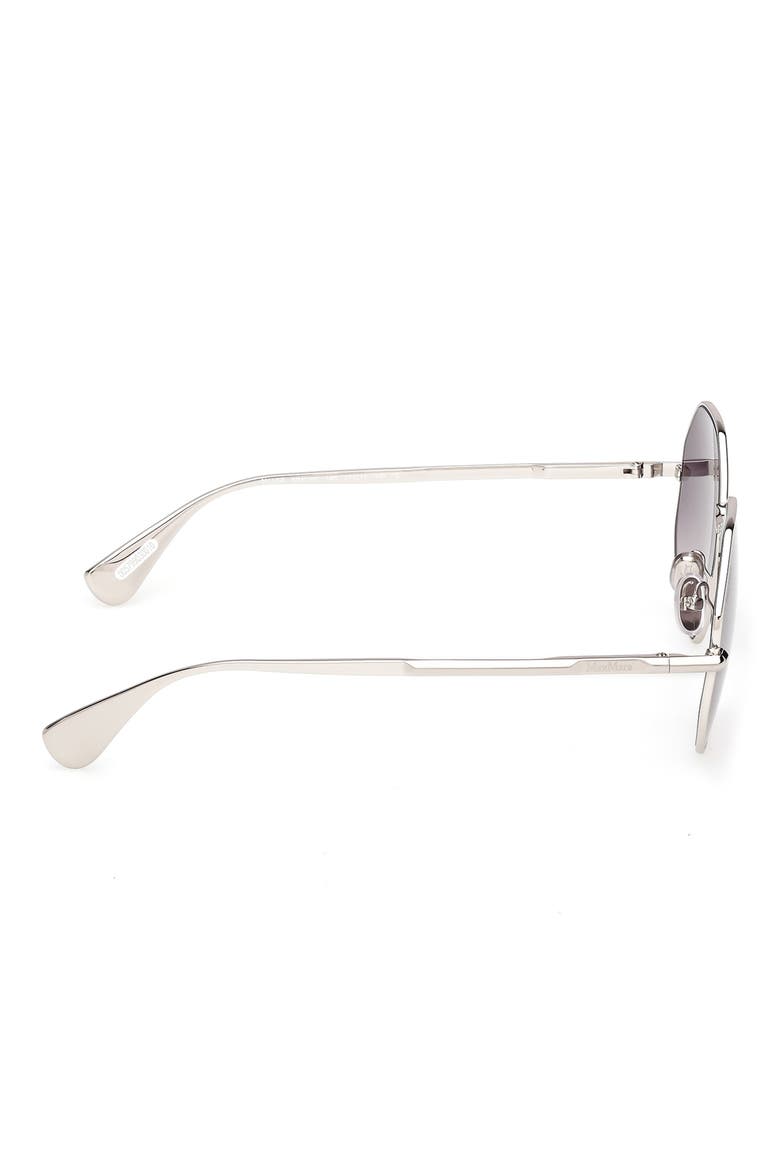 57mm Geometric Sunglasses, Alternate, color, RUTHENIUM / GRADIENT SMOKE