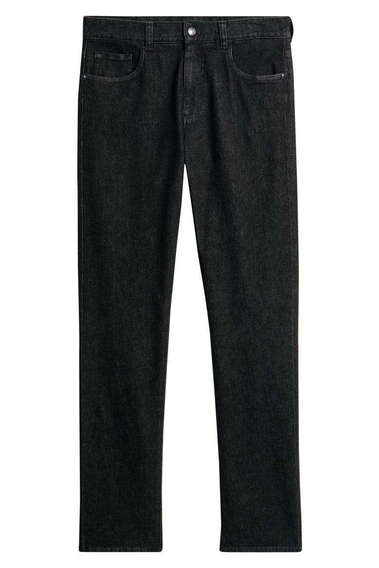 Straight Leg Jeans, Alternate, color, BLACK