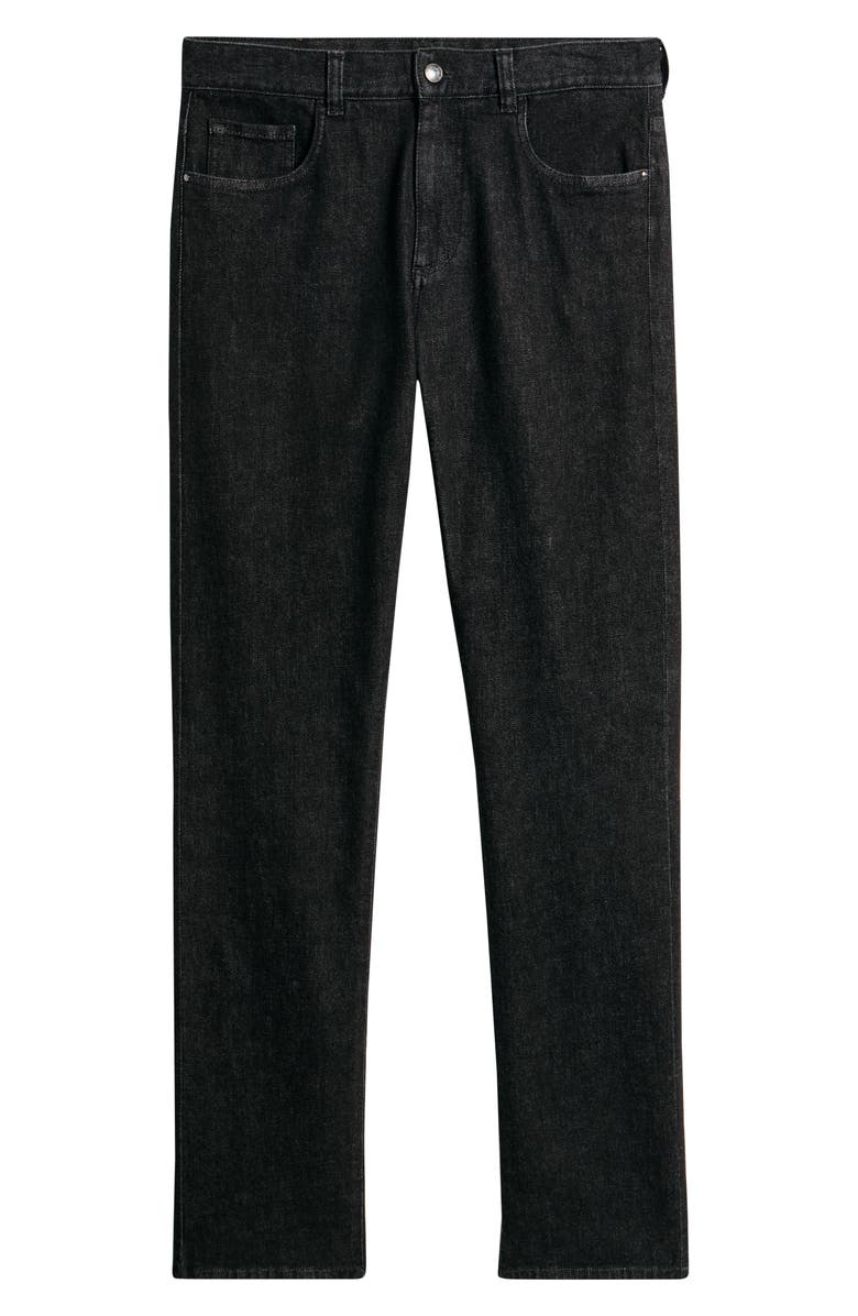 Canali Straight Leg Jeans, Alternate, color, Black