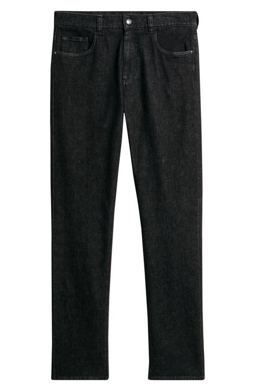 Canali Straight Leg Jeans In Black