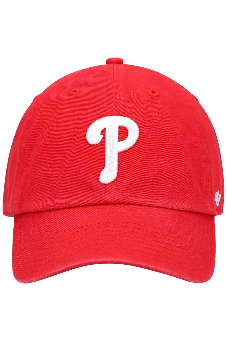 Men's '47 Red Philadelphia Phillies Clean Up Adjustable Hat, Alternate, color, Red