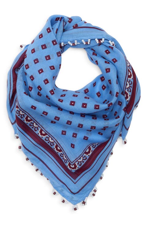 Beaded Bandana in Cotton Blend