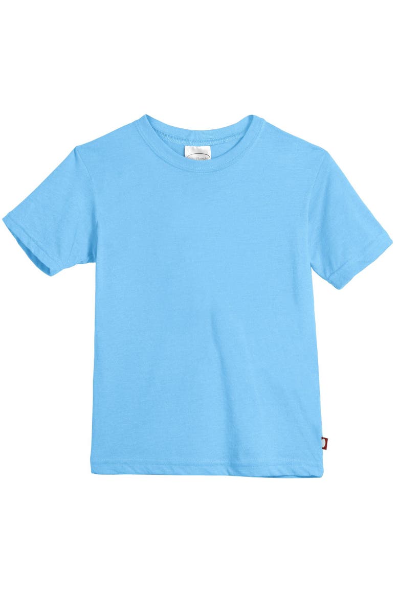 Baby Boys Organic 100% Cotton Soft Jersey Short Sleeve Crew Tee, Main, color, Bright Light Blue
