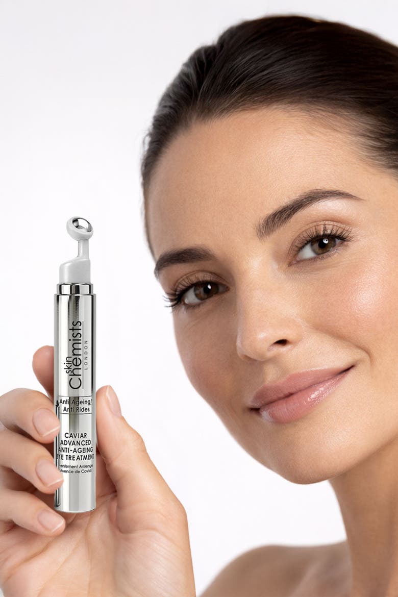 Caviar Advanced Anti-Aging Eye Treatment 15ml for Loss of Firmness, Fine Lines & Wrinkles, Alternate, color, White