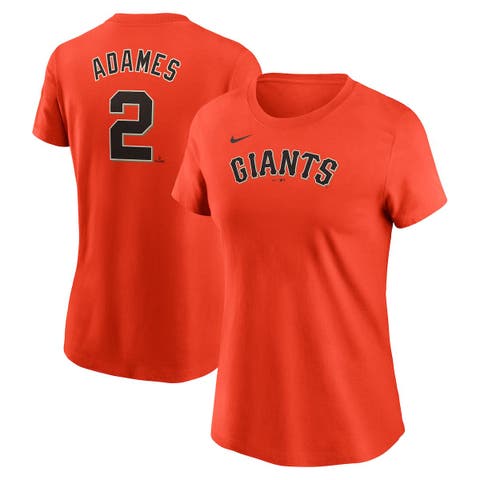 Women's Nike Willy Adames Orange San Francisco Giants Fuse Name & Number T-Shirt