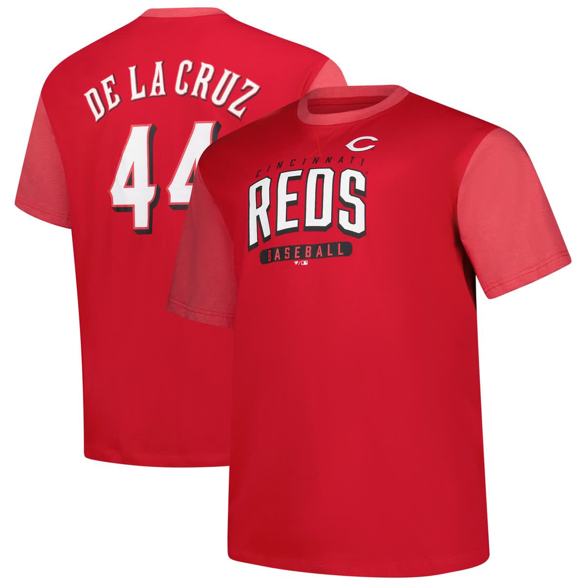 Profile Elly De La Cruz Red Cincinnati Reds Big & Tall Name & Number T-shirt
