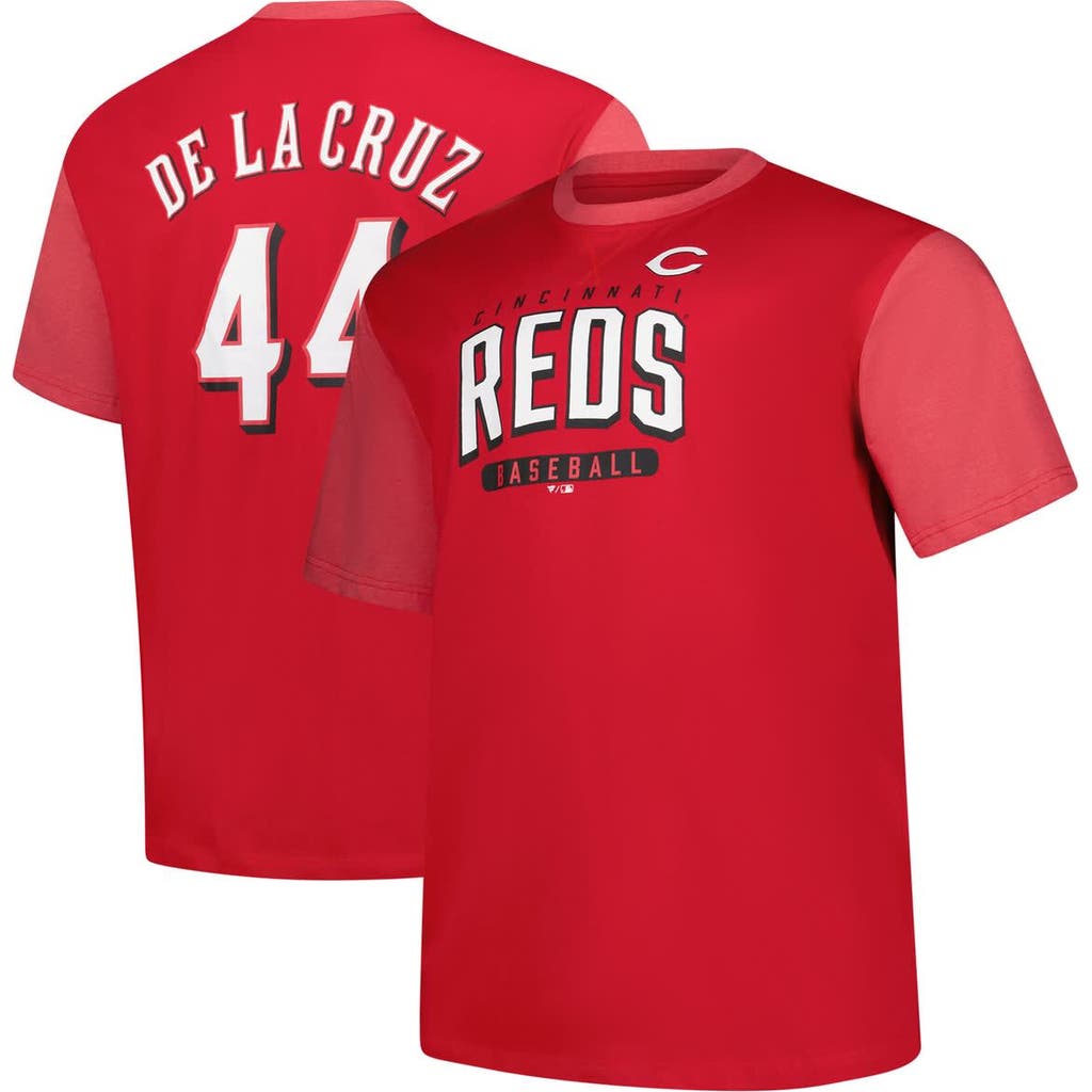 Profile Elly De La Cruz Red Cincinnati Reds Big & Tall Name & Number T-shirt