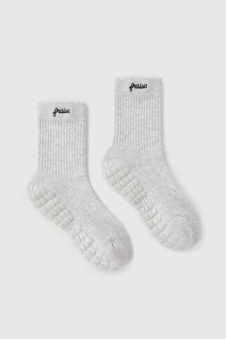 The Script Set Grip Socks, Alternate, color, Vanille/Platinum/Onyx