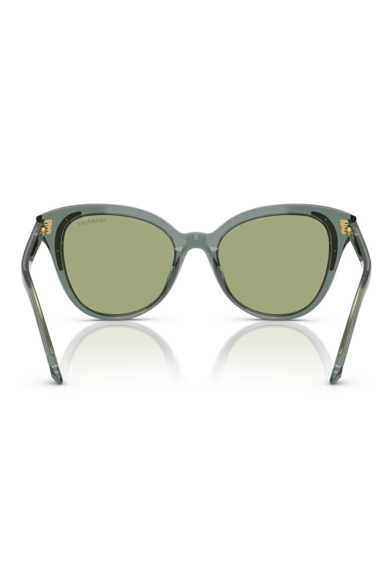 53mm Butterfly Sunglasses, Alternate, color, TRANSPARENT GREEN/ DARK GREEN