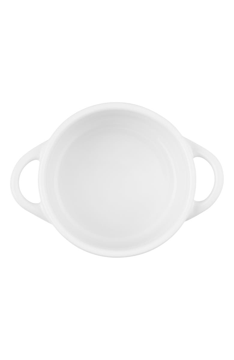 Le Creuset Holly Collection Mini Round Cocotte, Alternate, color, White