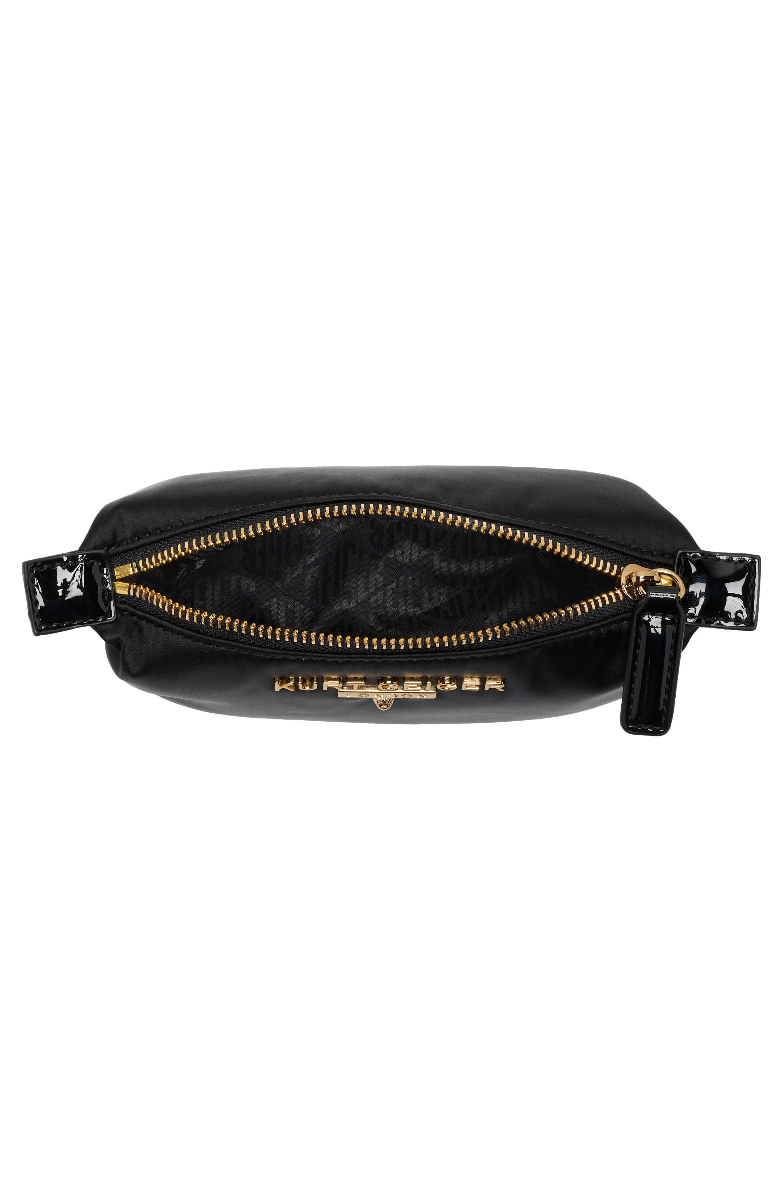 Portobello Satin Cosmetic Pouch, Alternate, color, BLACK