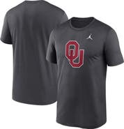 Jordan Brand Men's Jordan Brand Anthracite Oklahoma Sooners Primetime Legend Logo T-Shirt