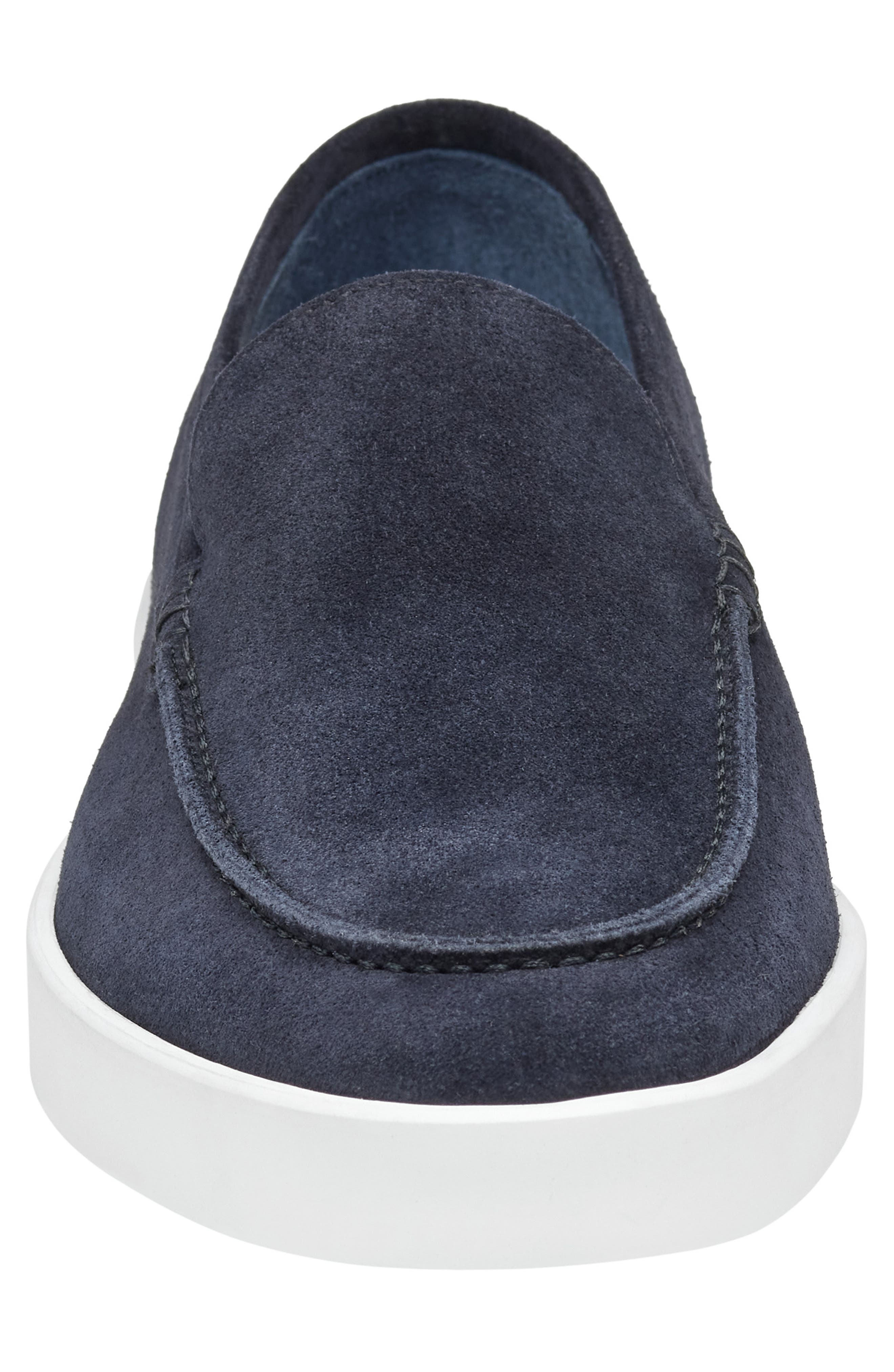 Johnston 
Murphy Bolivar Moc Toe Slip-On Sneaker, Alternate, color, Navy Italian Suede