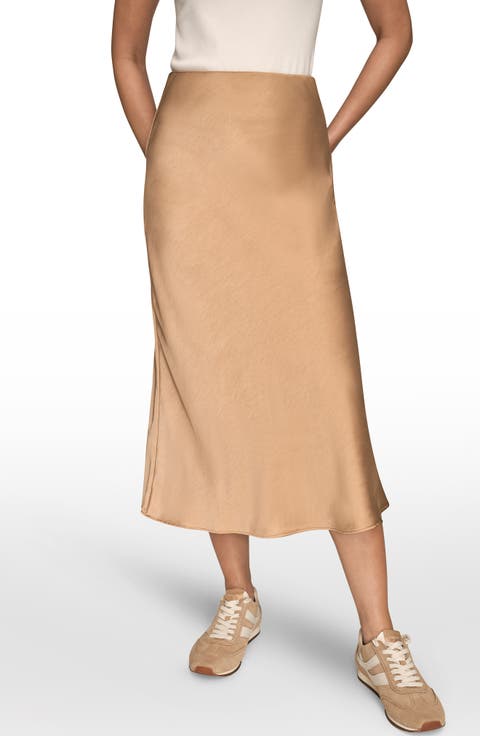 Satin Midi Skirt