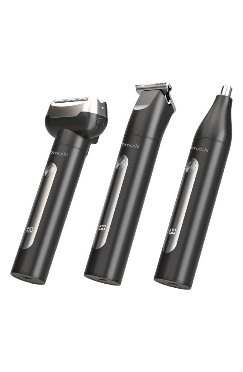 BROCCHI Shaver, Hair Clipper & Trimmer Trio Kit, Alternate, color, Black