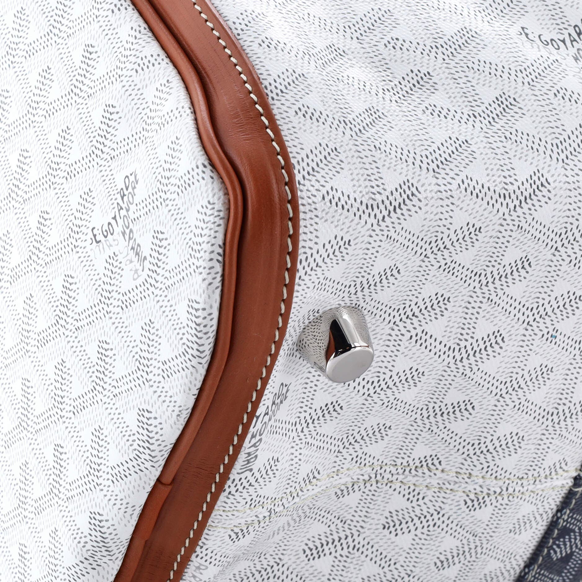 Pre-Owned Goyard Croisiere Bag Coated Canvas 35, Alternate, color, White