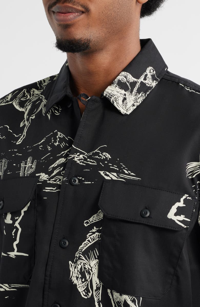 Dickies Savage Work Button-Up Shirt, Alternate, color, Black