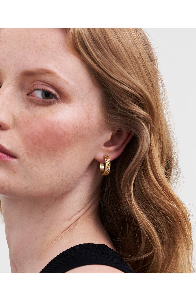 Fable England Blackberry Bramble Gold Hoop Earrings, Alternate, color, Gold