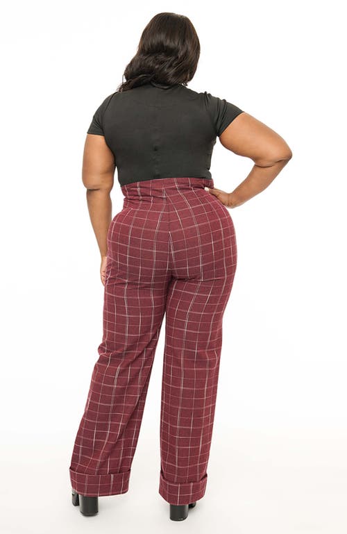 UNIQUE VINTAGE UNIQUE VINTAGE PLUS SIZE 1940S BUTTONED WIDE LEG TROUSERS 