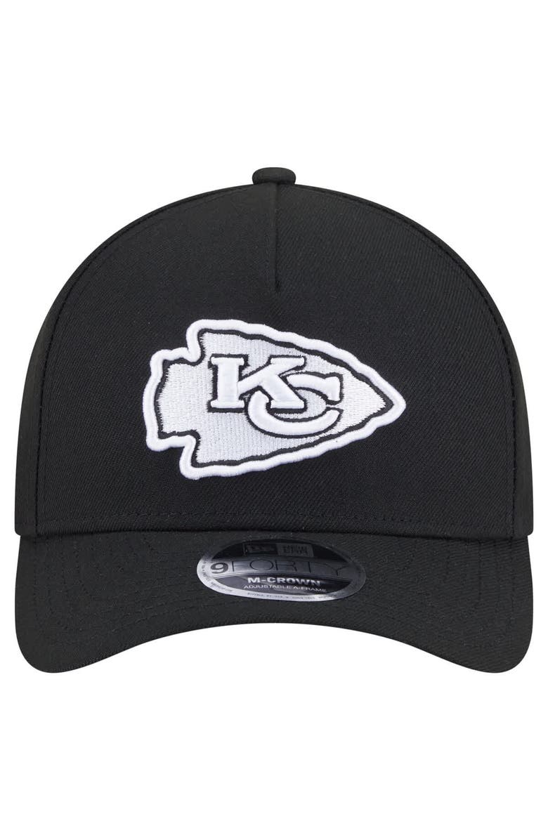 New Era Men's New Era Black Kansas City Chiefs Team Collection 9FORTY M-Crown A-Frame Adjustable Hat, Alternate, color, Black