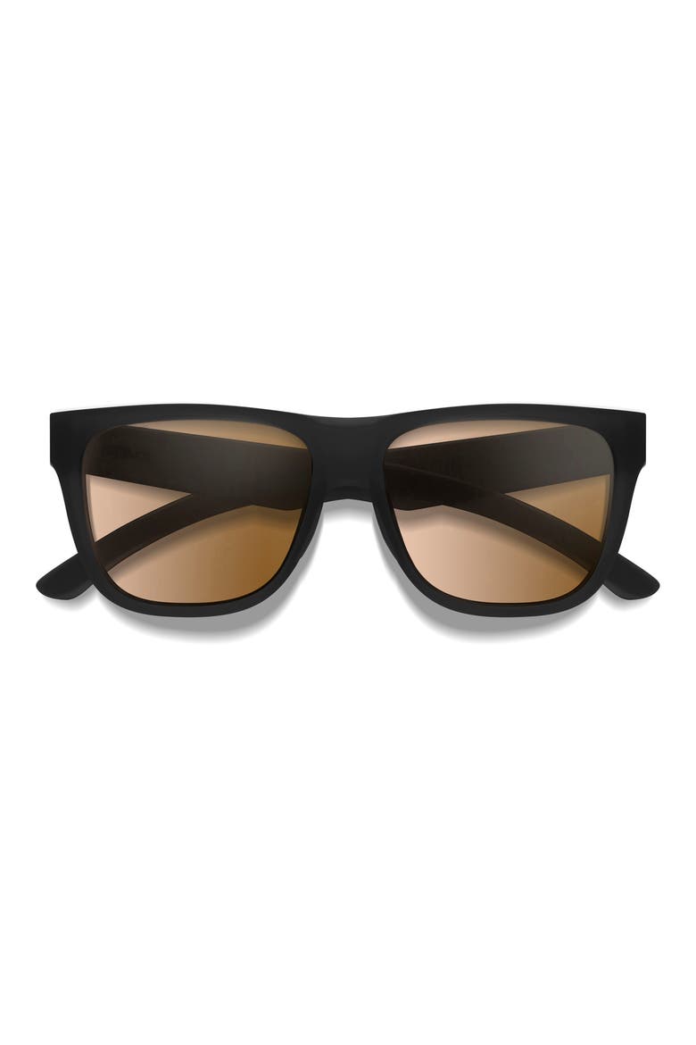 Lowdown 2 55mm ChromaPop™ Polarized Square Sunglasses, Main, color, BLACK / PHOTOCHROMIC