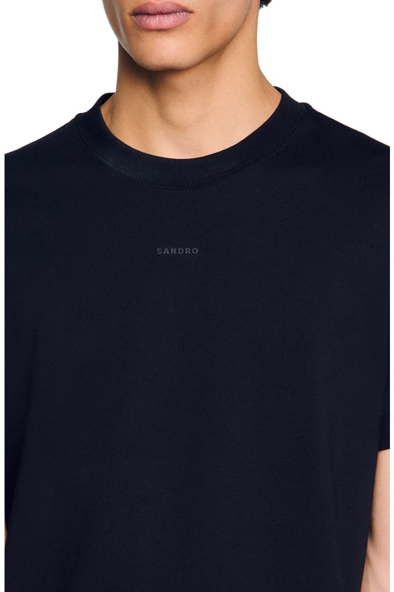 Cotton T-shirt with logo, Alternate, color, Black
