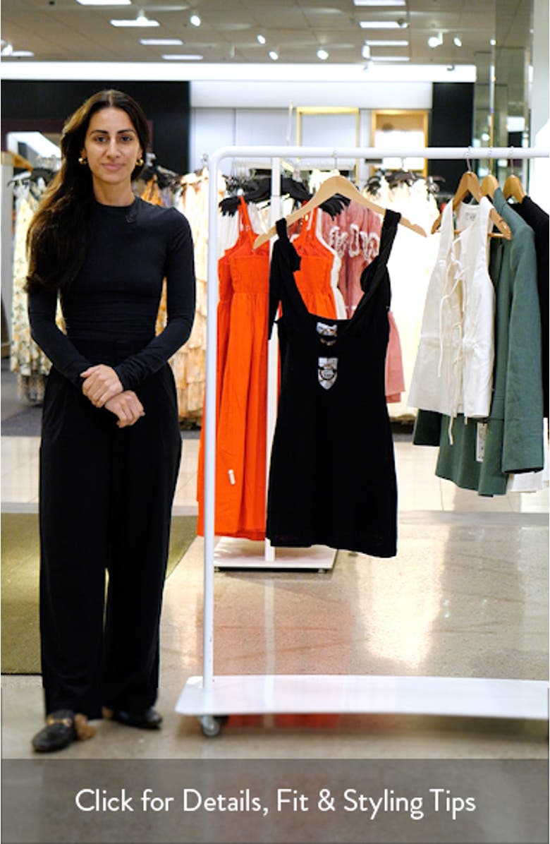 Steward Plunge Neck Minidress, sales video thumbnail