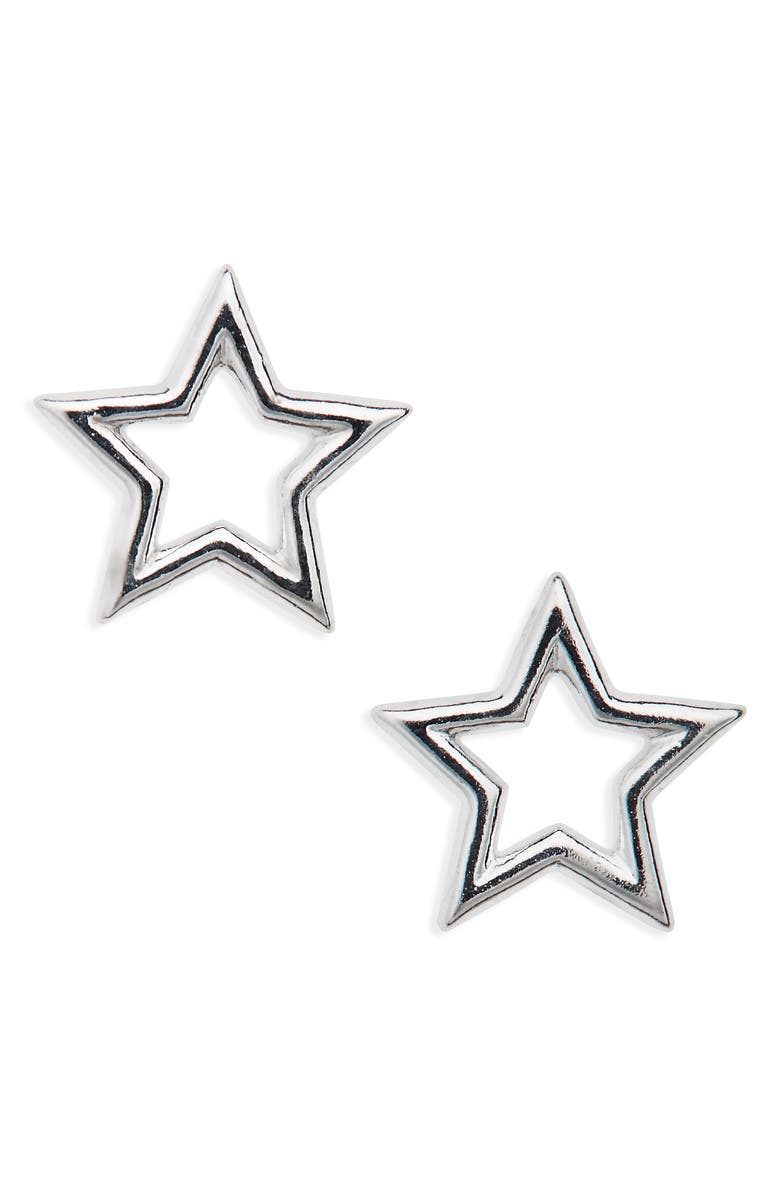 Estella Bartlett Small Open Star Stud Earrings, Main, color,